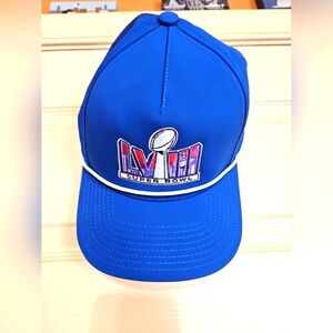 Mens Pacific Headwear Blue Superbowl 58 Chiefs Vs 49ers Snapback Hat